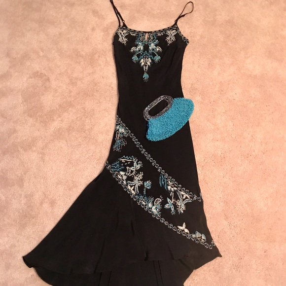 Cache Beaded Cocktail Dress - Picture 1 of 6